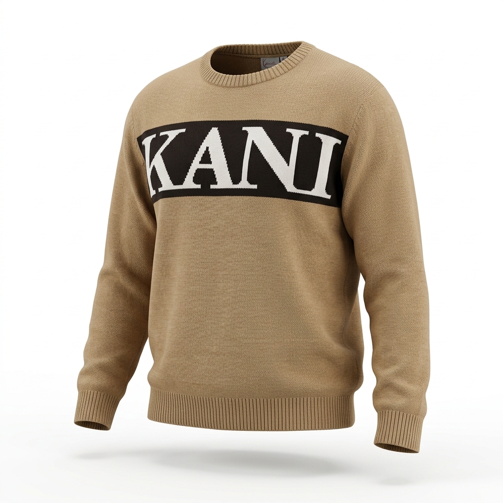 Karl Kani - OVERSIZE - Strick Pullover Beige
