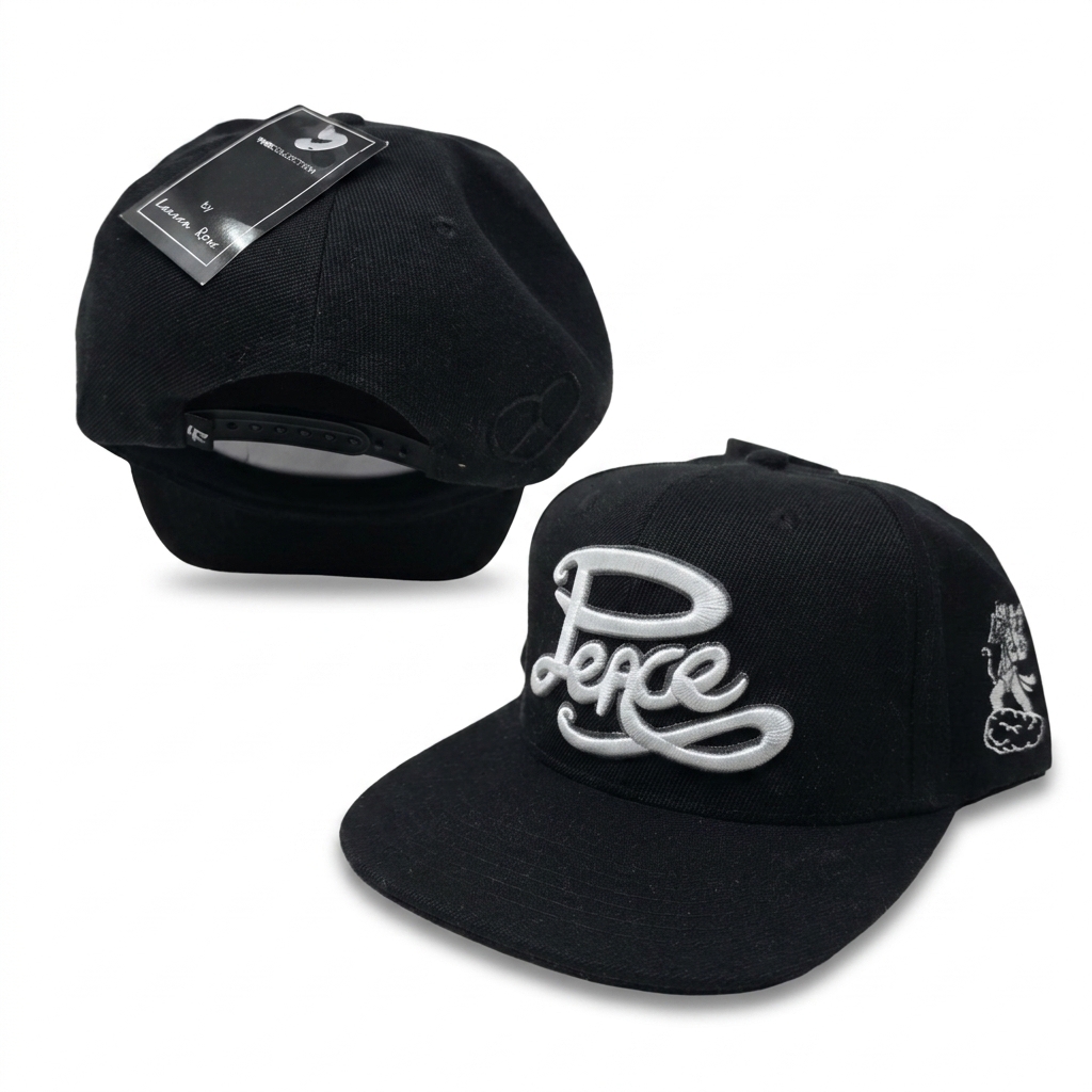 Lauren Rose Snapback Peace — schwarz