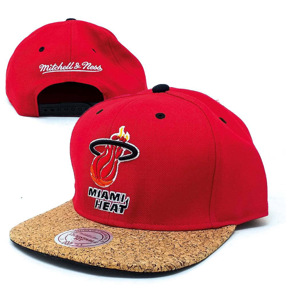 Mitchell & Ness - Heat Snapback Cap -rot-Kork
