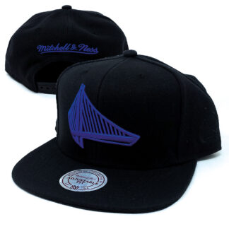 Mitchell & Ness - Warriors Snapback Cap -schwarz