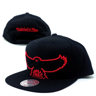 Mitchell & Ness - Atlanta Hawks Snapback Cap schwarz-rot