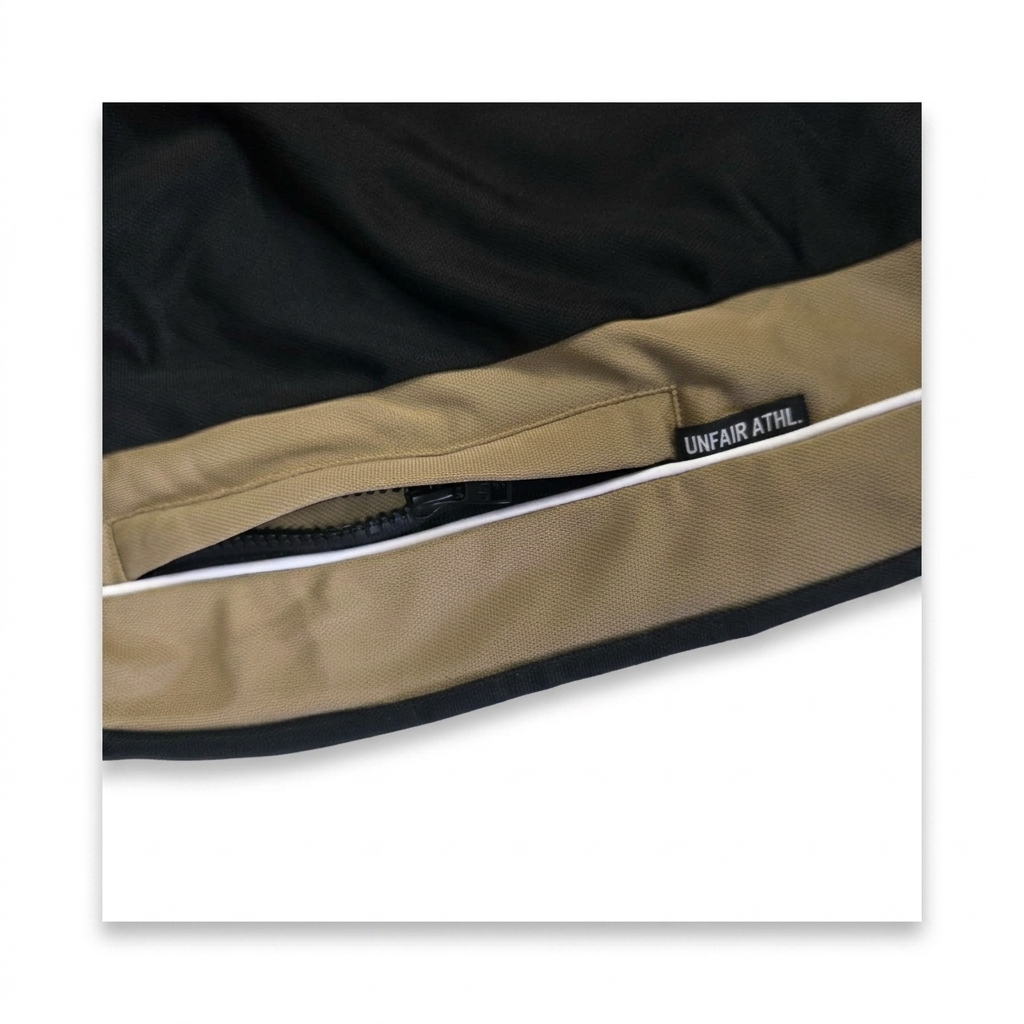 Unfair Athletics DMWU Patch Shorts — schwarz-beige – Bild 4