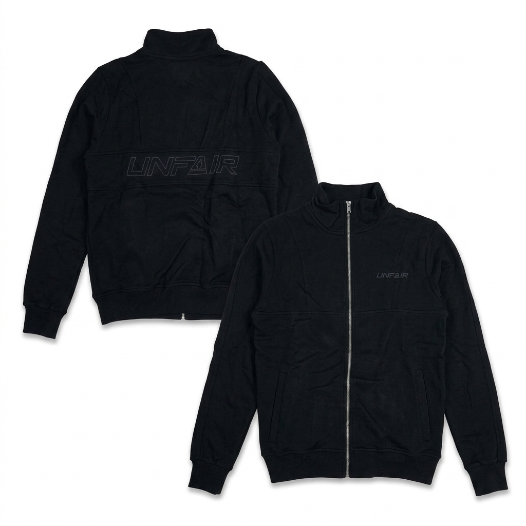 Unfair Athletics Reflektive Cotton Zipper — schwarz – Bild 2