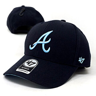 47Brand - Atlanta Braves Curved Mvp Snapback Cap - navy / skyblue