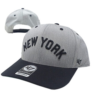 47Brand - New York Yankees Snapback Cap Script- grau