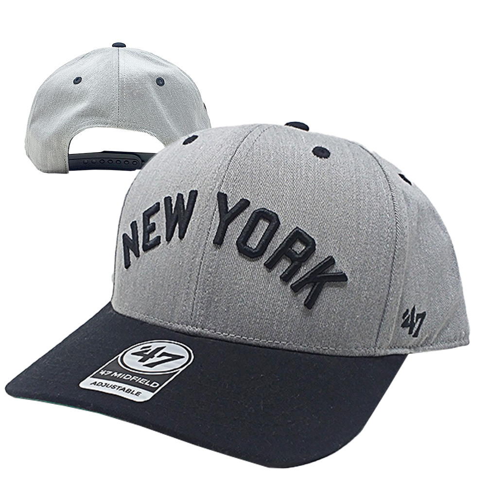 47Brand - New York Yankees Snapback Cap Script- grau
