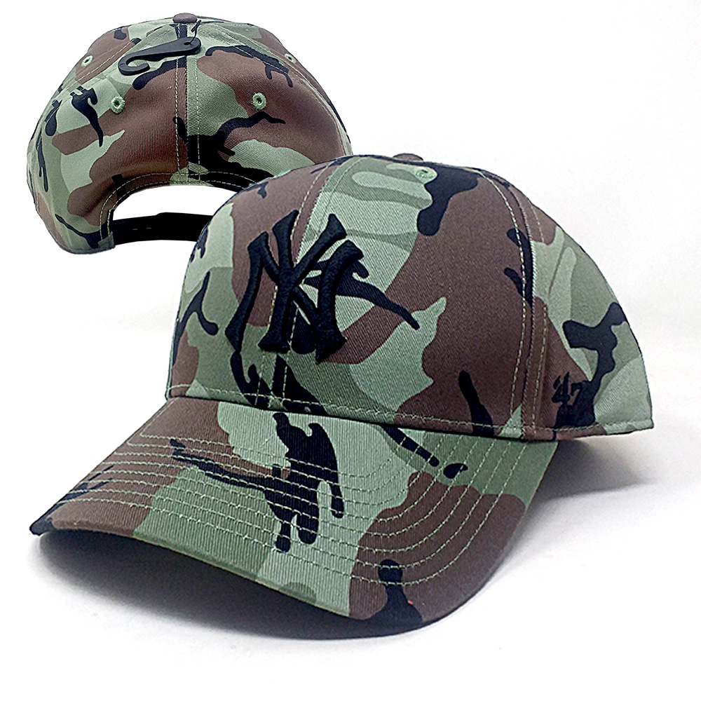 47Brand - New York Yankees Curved MVP Snapback Cap - camo all over