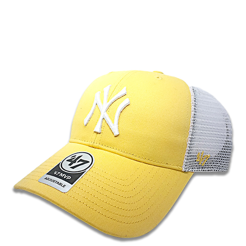 47Brand - New York Yankees Curved Snapback Cap - gelb / weiss – Bild 3