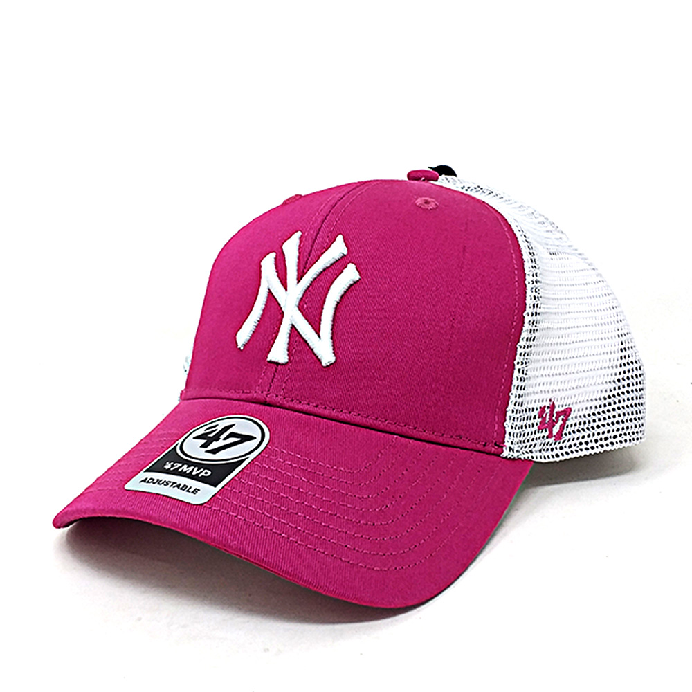 47Brand - New York Yankees Curved Snapback Cap - pink / weiss – Bild 4
