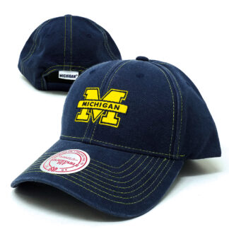 Mitchell - Ness - Michigan Curved Snapback Cap - navy von Mitchell & Ness