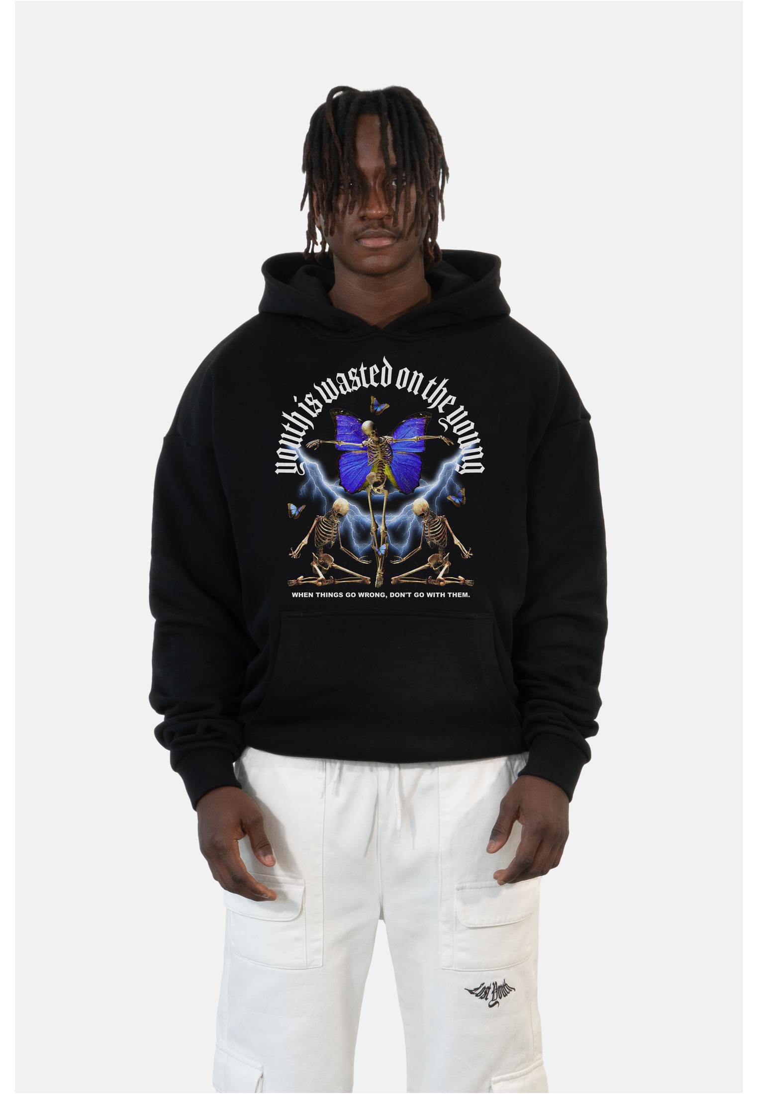 LY HOODY BUTTERFLY black