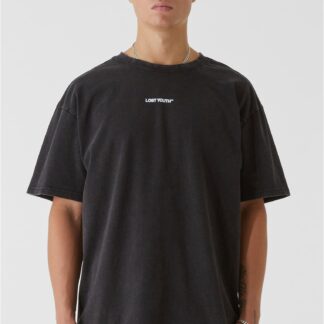LY ACID WASHED TEE - CHAOS black