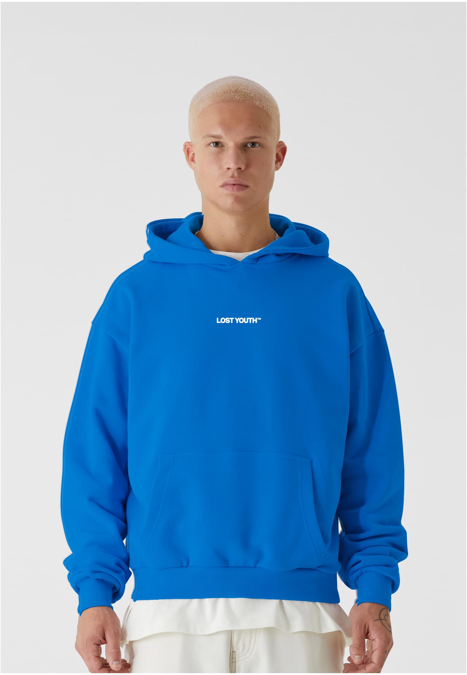 LY HOODY - CHAOS cobalt blue