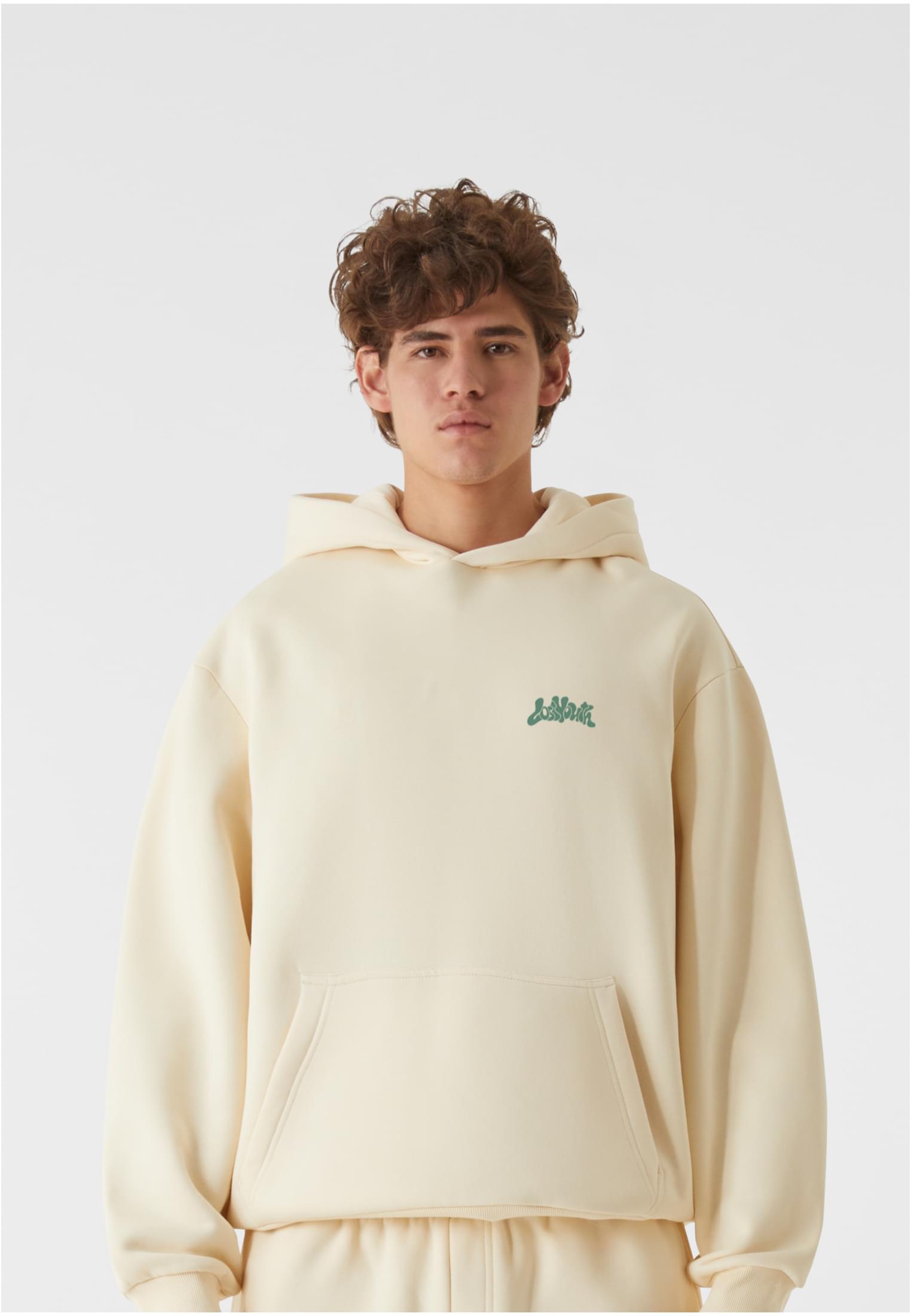 LOST YOUTH OVERSIZED HOODIE - CHAOS FLOW whitesand