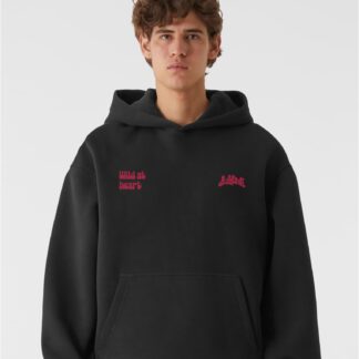 LOST YOUTH OVERSIZED HOODIE - WILD AT HEART black