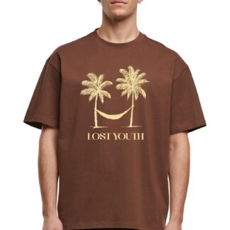 Lost Youth Oversized Tee - Right Direction chocolatebrown