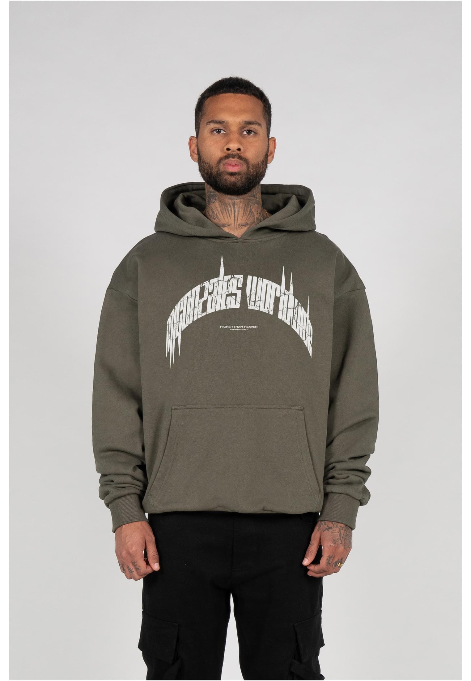 HIGHER THAN HEAVEN V.3 Ultra Heavy Hoody olive