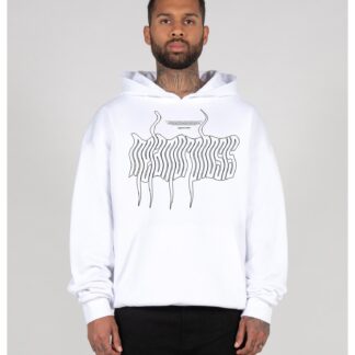 METAMORPHOSE V.1 x Heavy Oversized Hoody white von MJ GONZALES