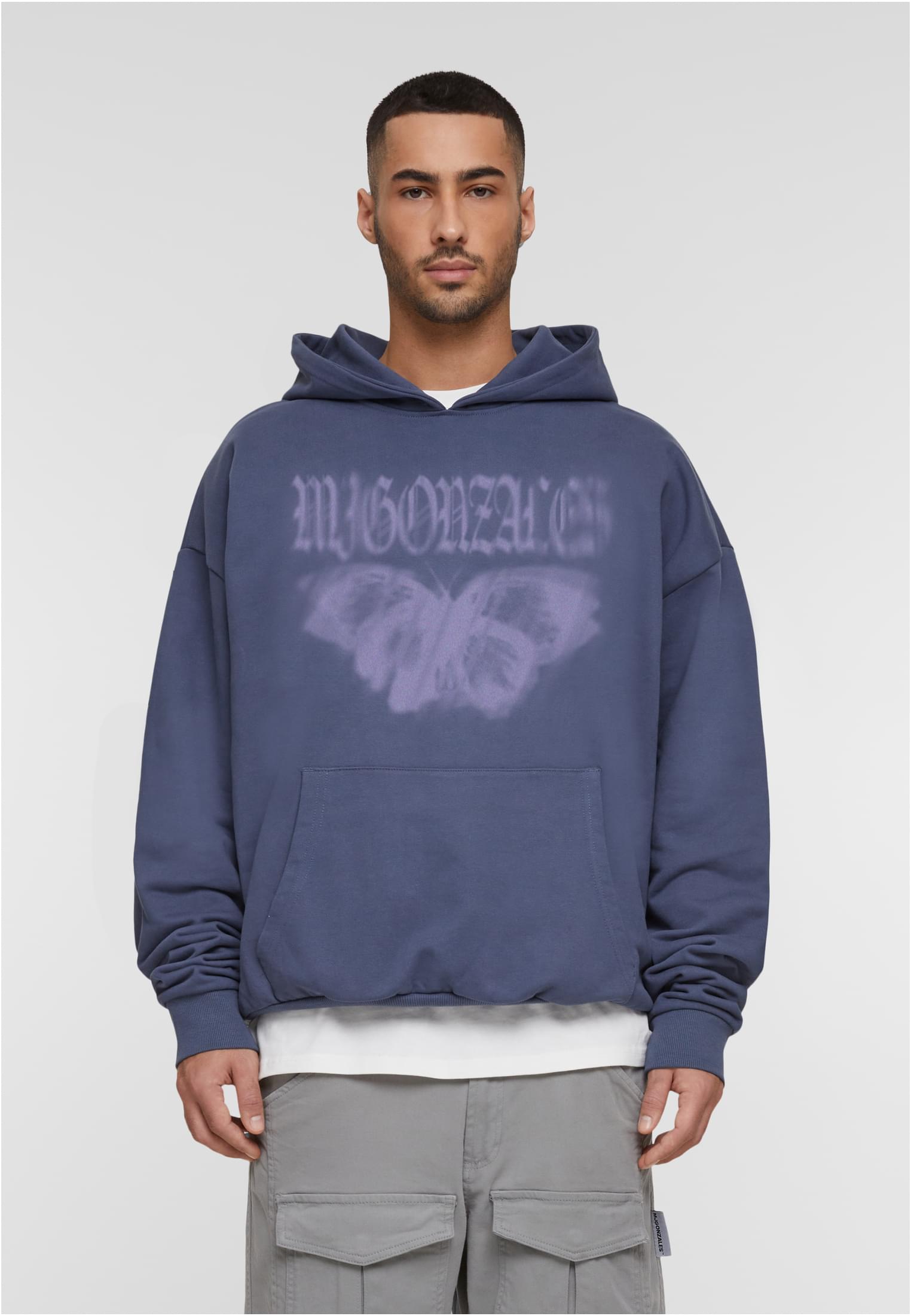 MJG Heavy Oversized Hoody - BUTTERFLY ILLUSION vintageblue