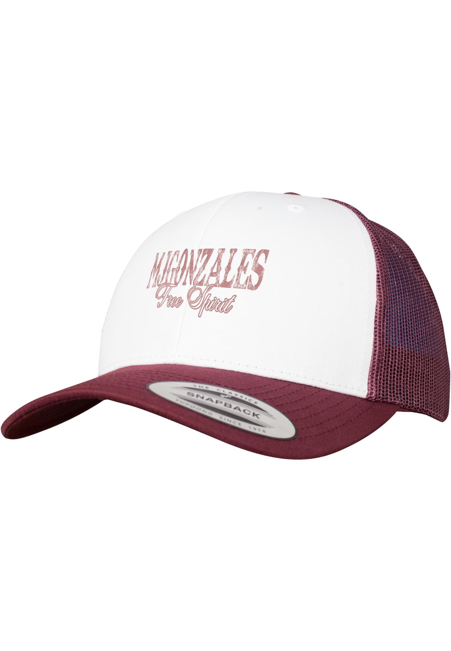 MJG Trucker Cap - Free Spirit maroon/white/maroon
