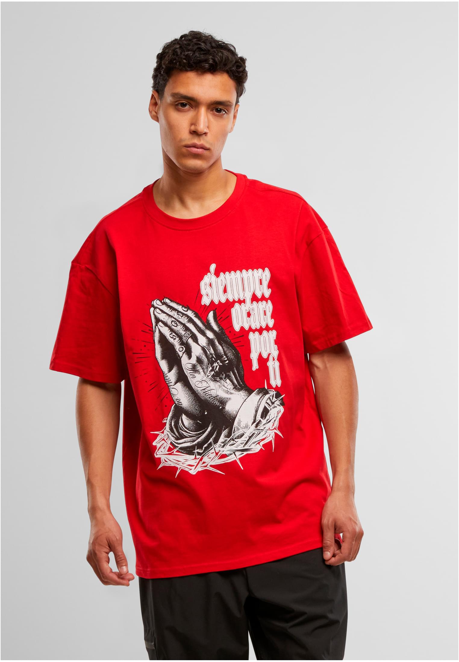 MJG Heavy Oversized Tee - Pray for you cityred