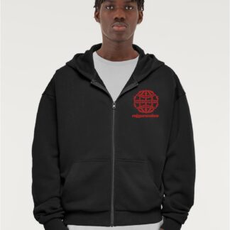 MJG Heavy Oversized Zip Hoody - Global Flame black von MJ GONZALES