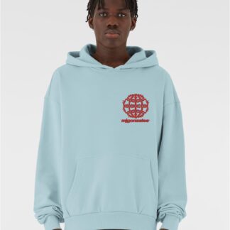 MJG Heavy Oversized Hoody - Global Flame oceanblue von MJ GONZALES