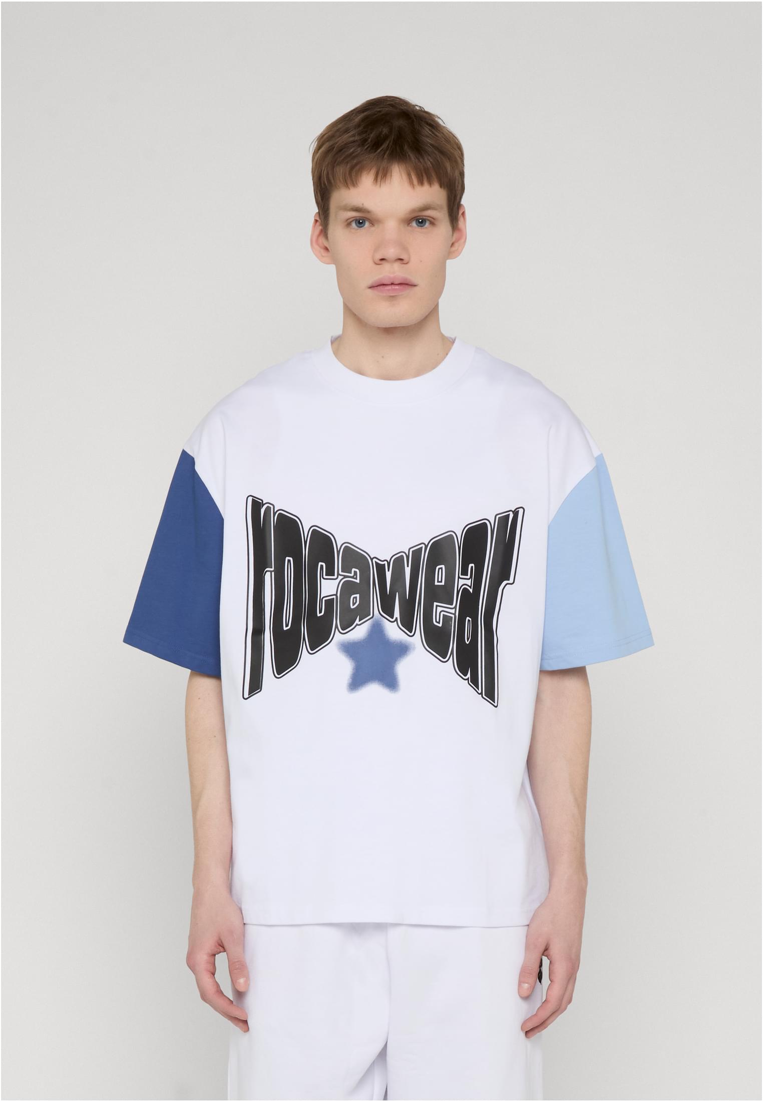 Rocawear COLORED T-Shirt brightwhite/truenavy/brunnerablue