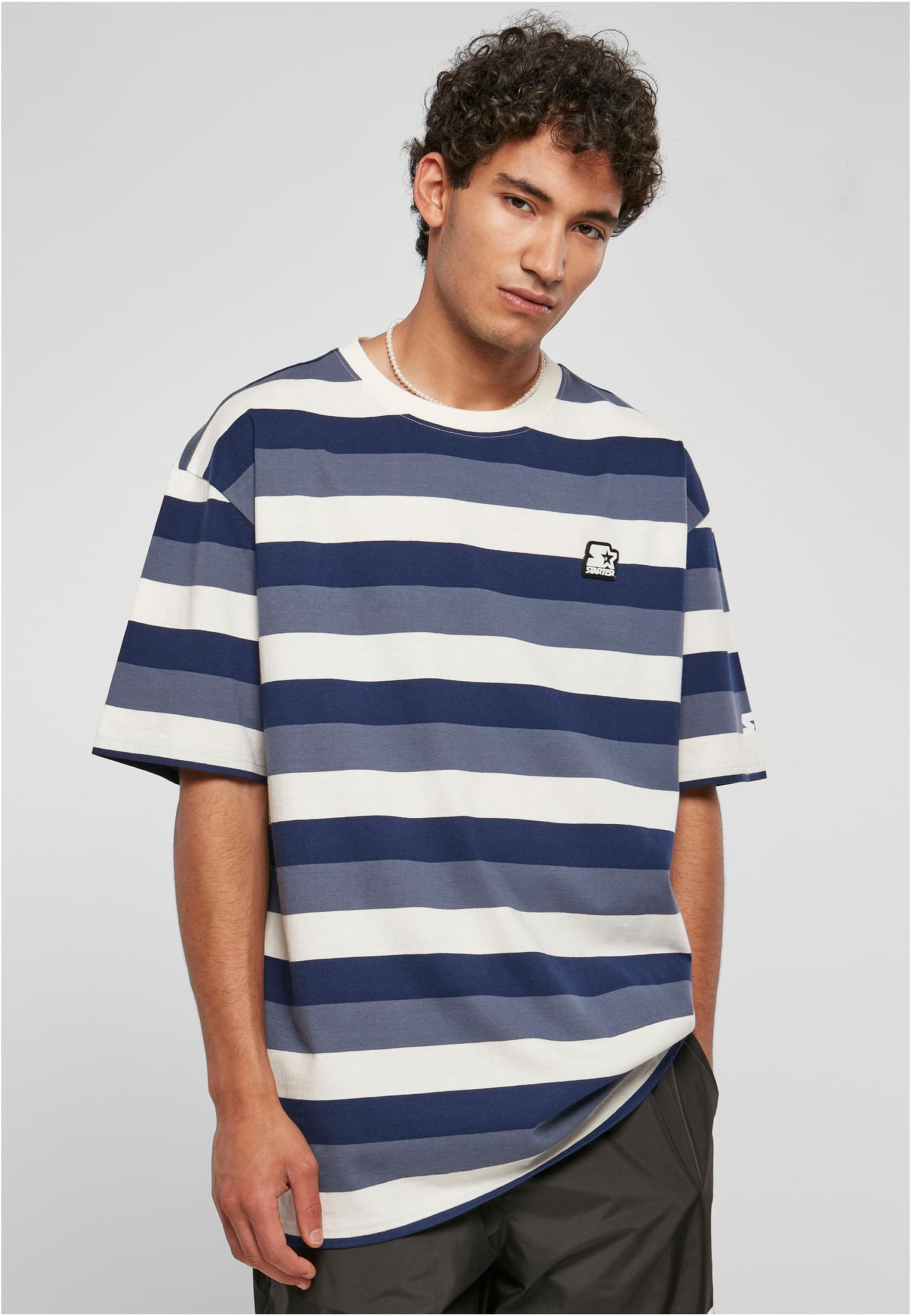 Starter Sun Stripes Oversize Tee darkblue/vintageblue/palewhite