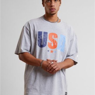Starter USA Oversized Tee heathergrey von Starter Black Label