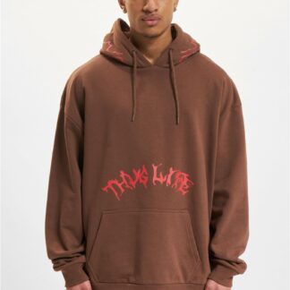 Thug Life Ink Hoodies brown