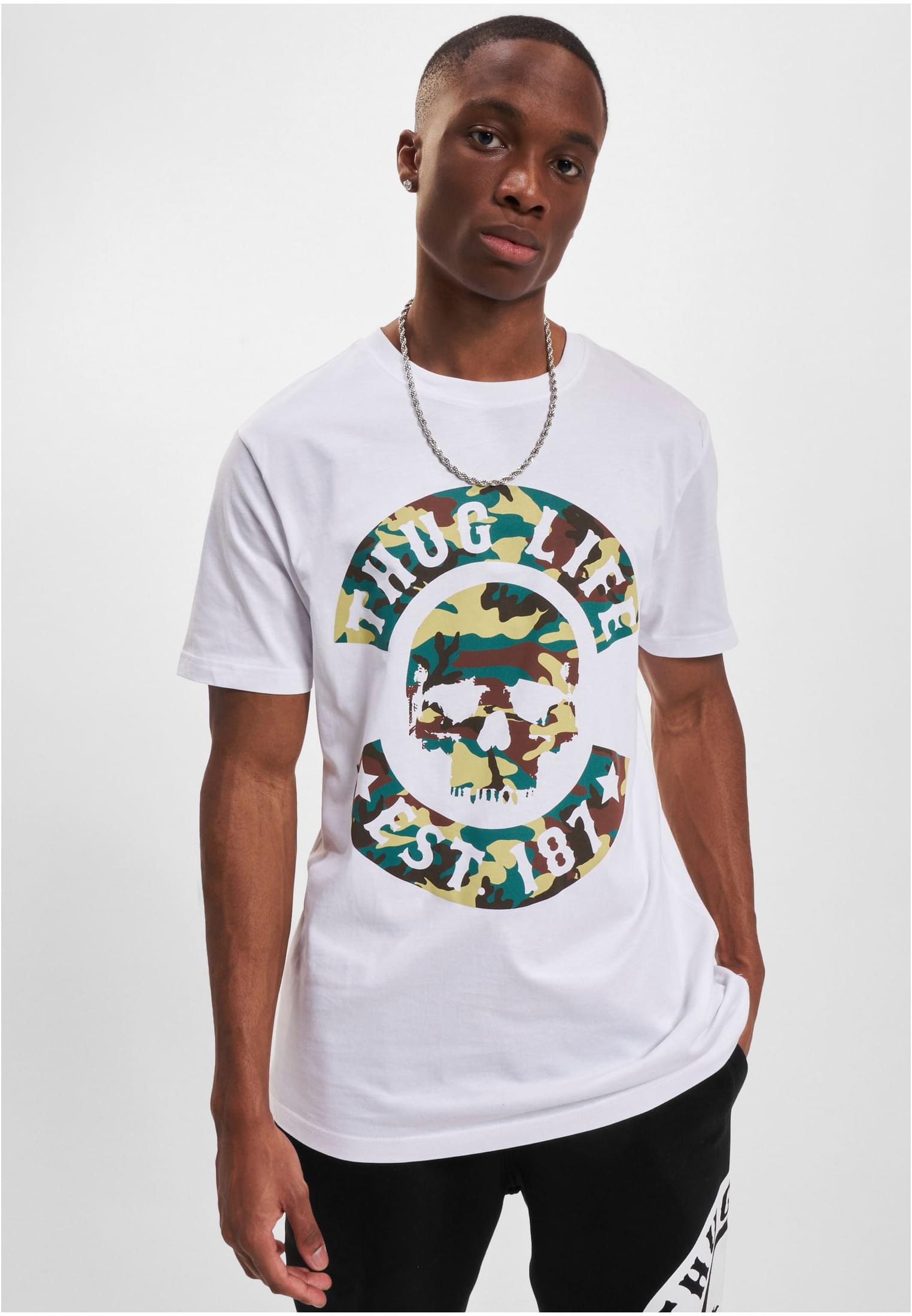 Thug Life B.Skull Camo T-Shirt white